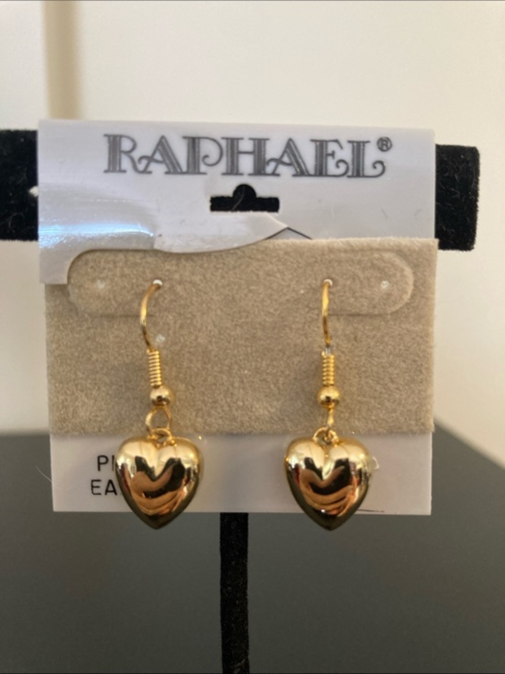 Raphael Gold Heart-Shaped Drop Earrings